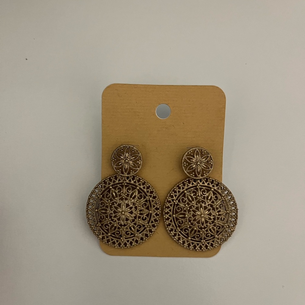 Vintage Boutique Goldtone Statement Earrings